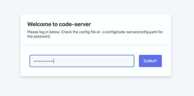Pantalla de Login de VS Code